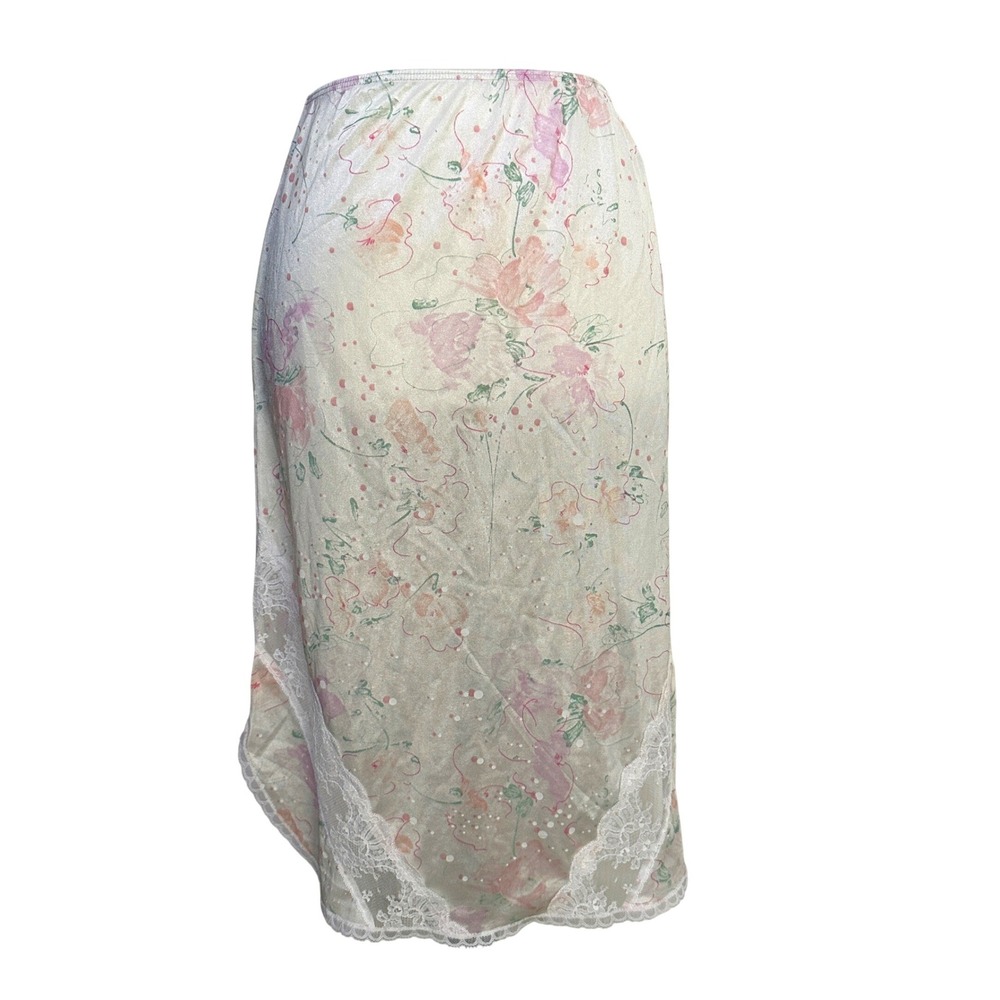 VTG Movie Star Floral Half Slip Skirt Small Lace Pastel Coquette Dollette Ballet